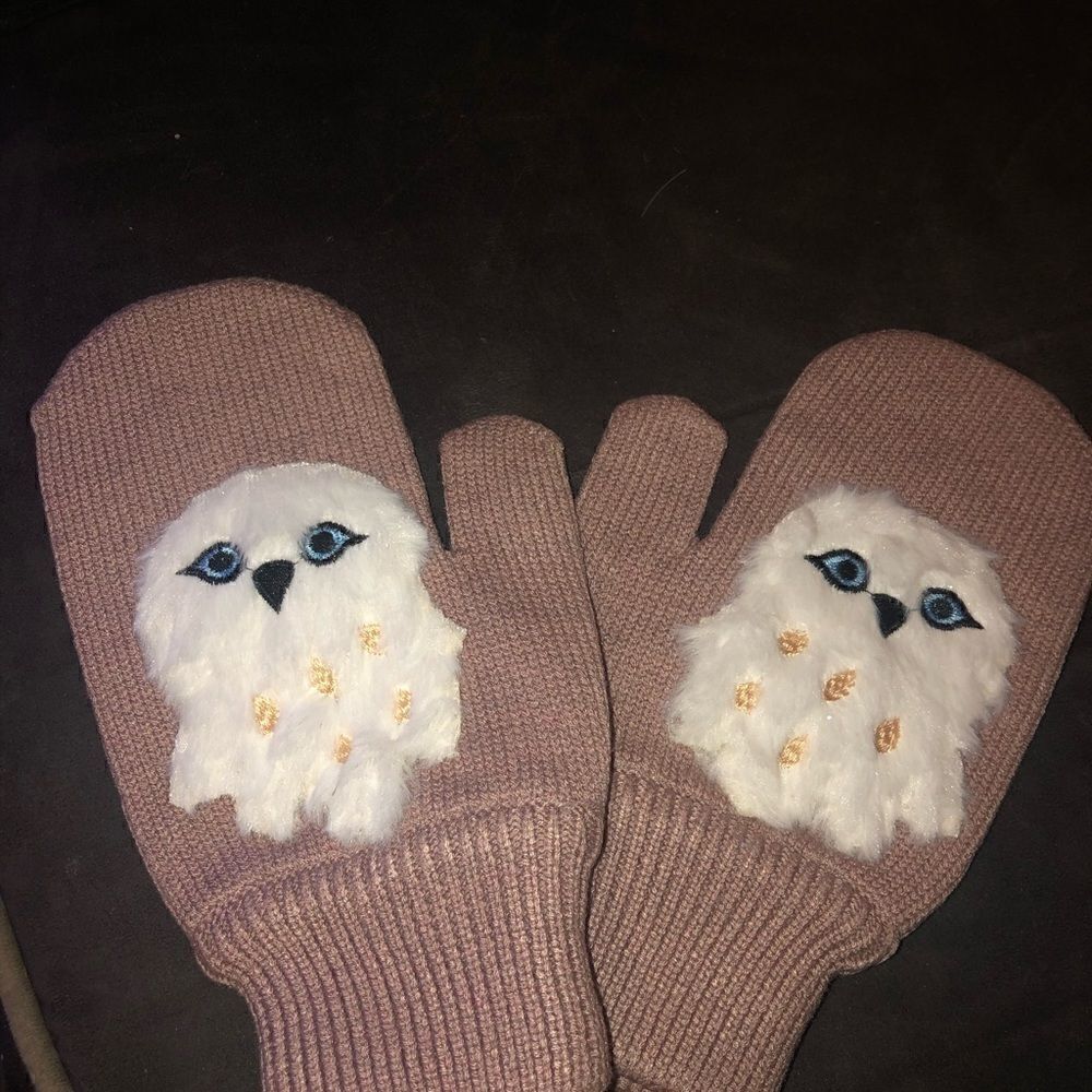 💥💥NWT adorable owl mittens one size fits most. Very Warm. Super cute .